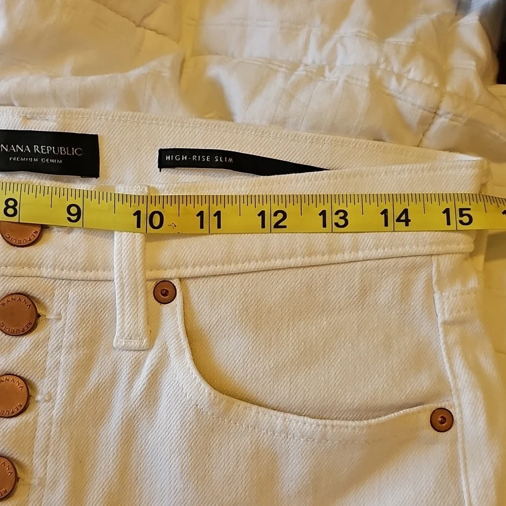Banana Republic White High-Waisted Jeans - Picture 8 of 11